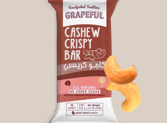 Grapeful kids cashew crispy bar